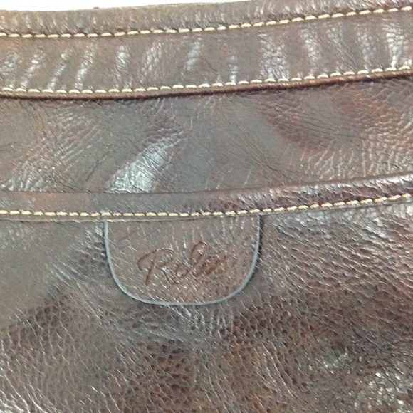 Relic Fabric Print Stripe Brown Faux Leather Bag - Picture 4 of 8